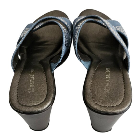 Naturalizer Bavaro Blue Jean Suede Heeled Sandals with Rhinestones | NIB | 6.5 M - Picture 14 of 14